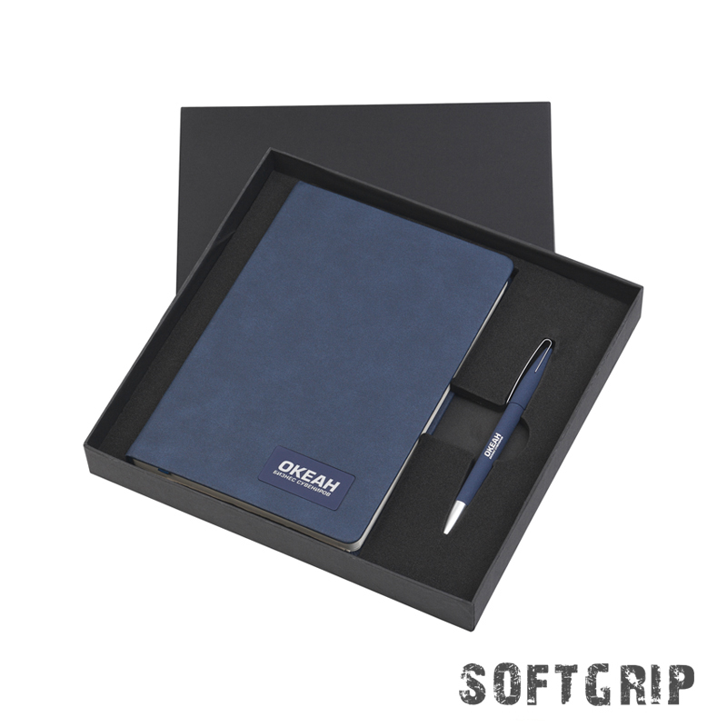 Подарочный набор "Латина", покрытие soft grip, цвет синий