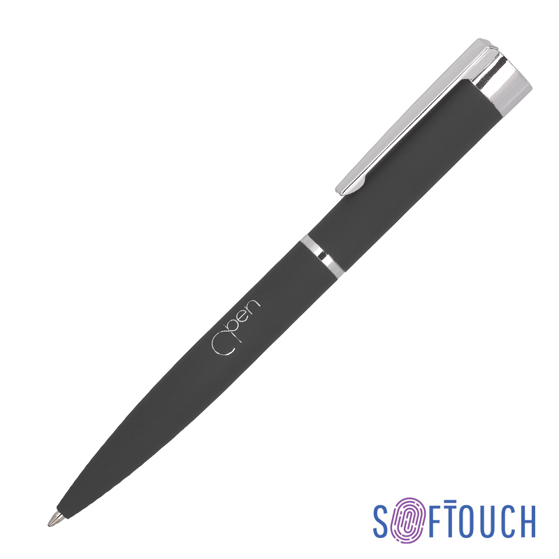 Ручка шариковая "Alice", покрытие soft touch, цвет черный