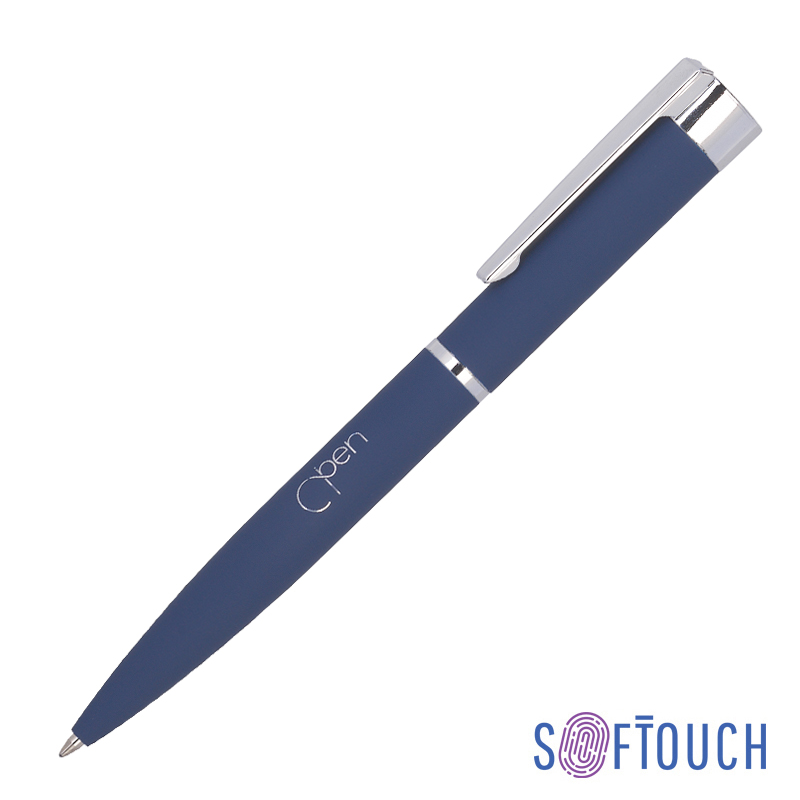 Ручка шариковая "Alice", покрытие soft touch, цвет темно-синий
