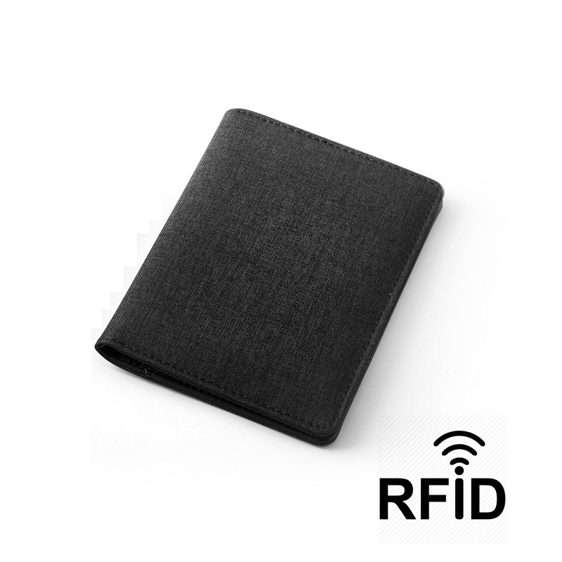 Обложка для паспорта и кредиток с RFID - защитой от считывания данных, цвет черный