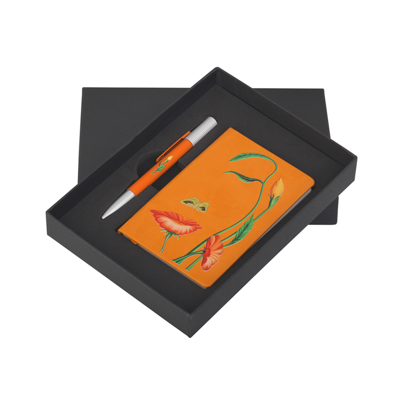 Набор "Силуэт" с объемной UF печатью, покрытие soft touch, цвет оранжевый