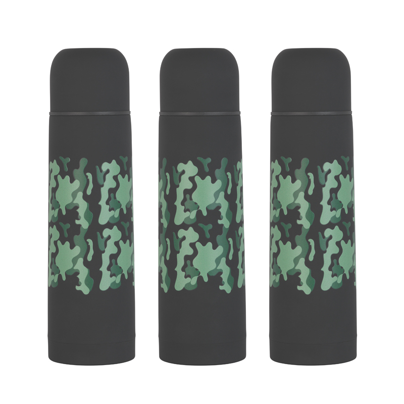 Термос "Камуфляж" с объемной UF печатью по окружности, покрытие soft touch , цвет камуфляж