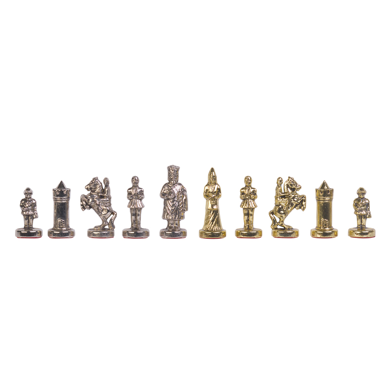 Шахматы "Византийская империя", цвет бордовый с золотом