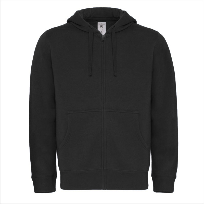 Толстовка мужская на молнии Hooded Full Zip/men, цвет черный, размер L