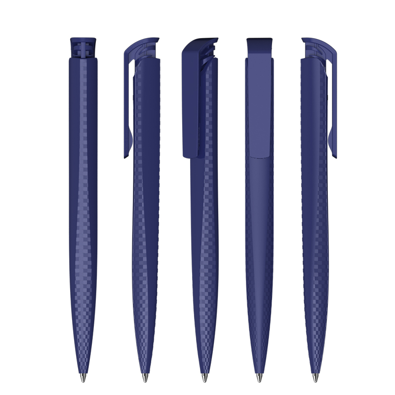 Ручка шариковая TRIAS CARBON, цвет темно-синий