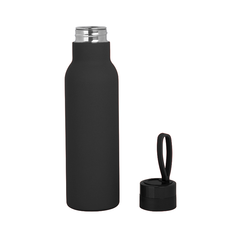 Бутылка спортивная "Фитнес", покрытие soft touch, 0,7 л., цвет черный