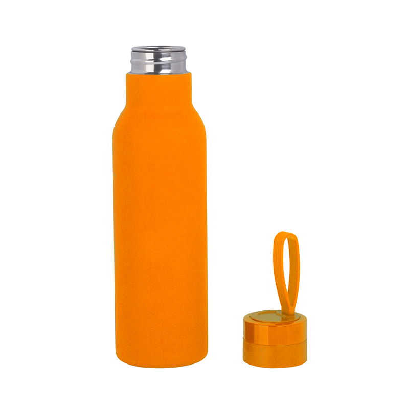 Бутылка спортивная "Фитнес", покрытие soft touch, 0,7 л., цвет оранжевый