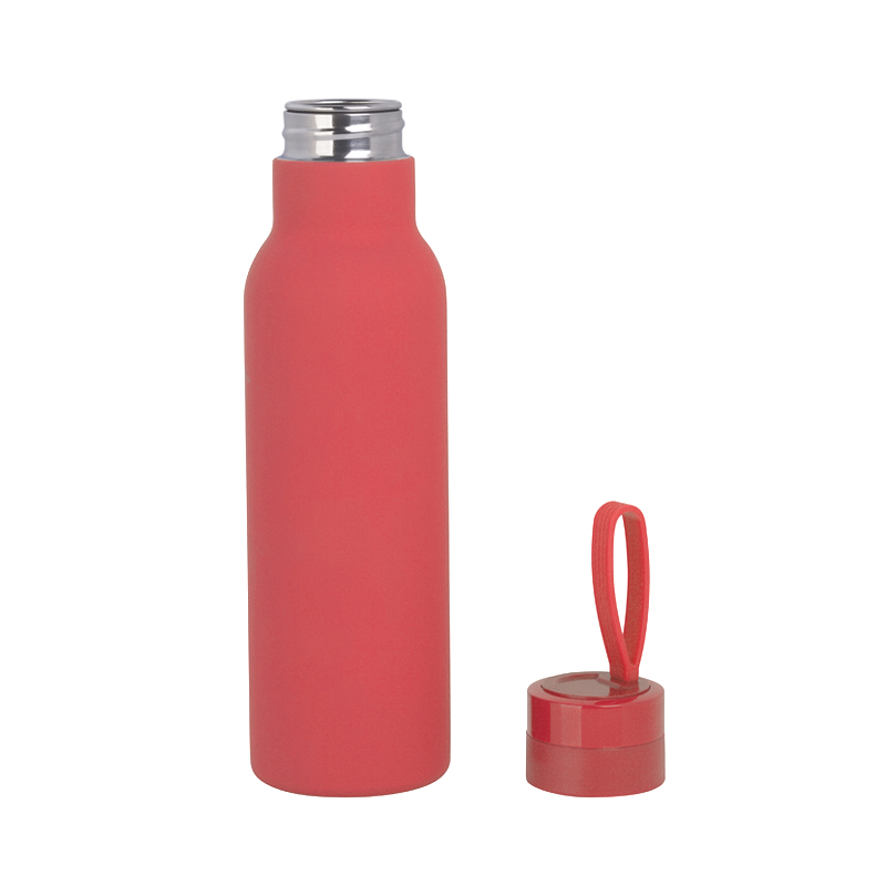 Бутылка спортивная "Фитнес", покрытие soft touch, 0,7 л., цвет красный