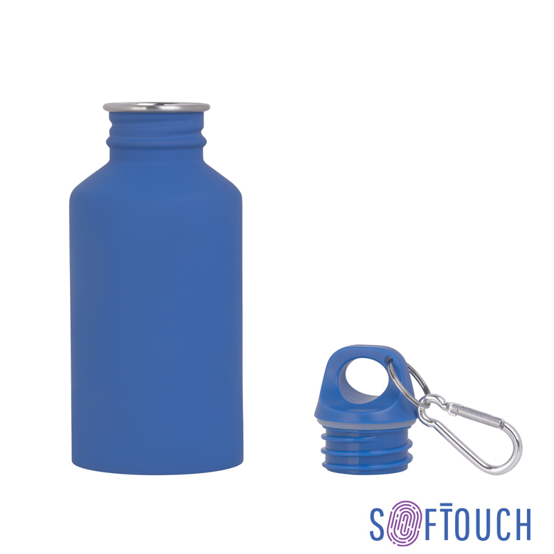 Бутылка спортивная "Финиш", покрытие soft touch, 0,5 л., цвет синий