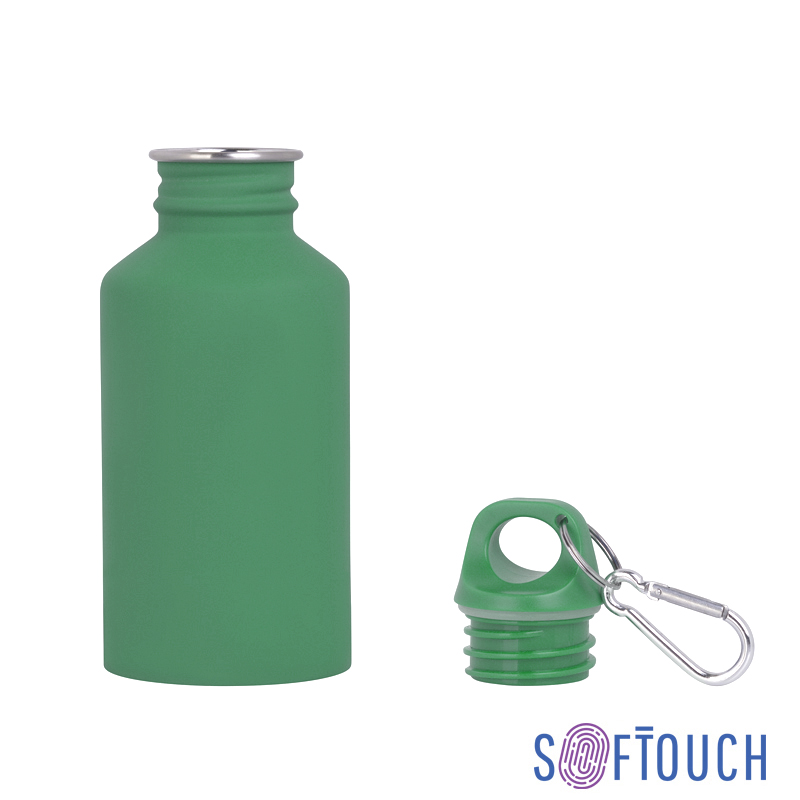 Бутылка спортивная "Финиш", покрытие soft touch, 0,5 л., цвет зеленый