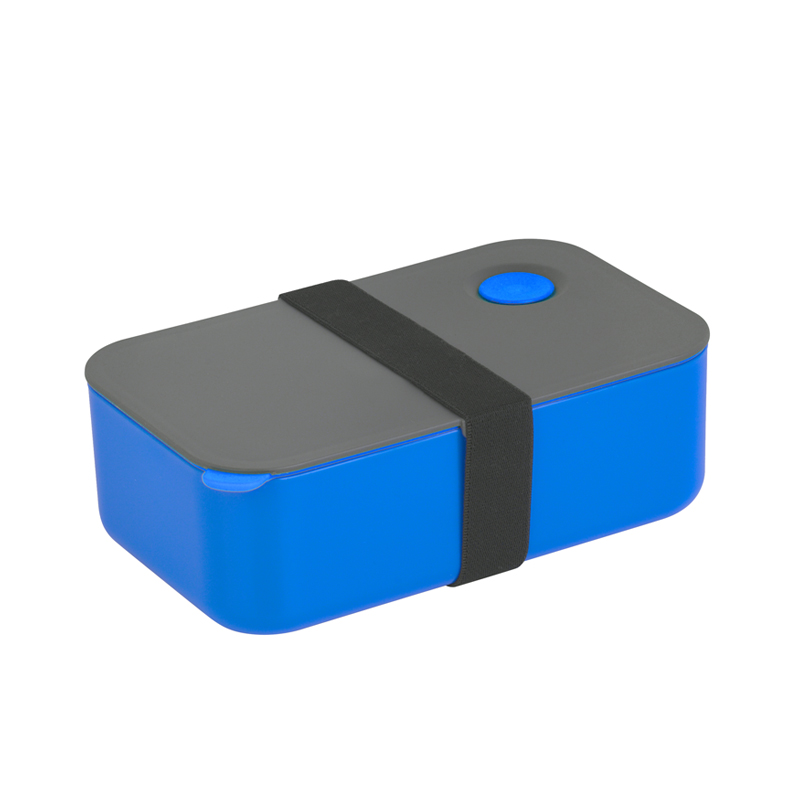 Контейнер для ланча "Lunch", синий/серый, цвет синий с серым