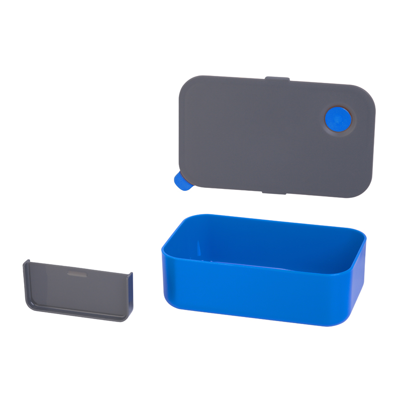 Контейнер для ланча "Lunch", синий/серый, цвет синий с серым