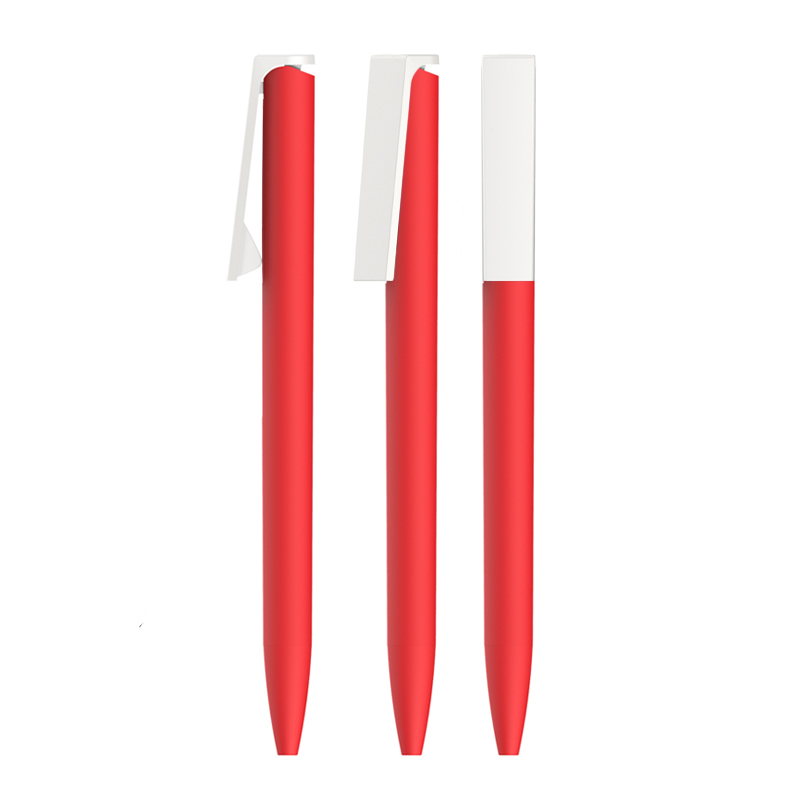 Ручка шариковая "Clive", цвет красный с белым