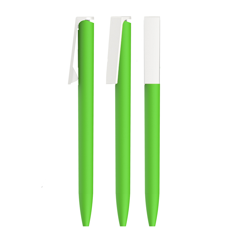 Ручка шариковая "Clive", цвет зеленое яблоко с белым