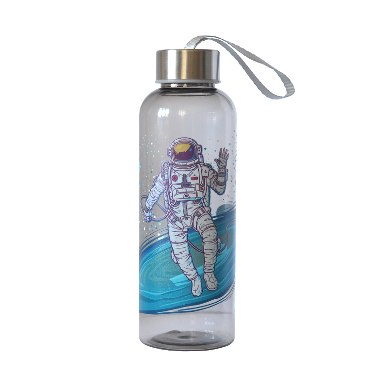 Бутылка для воды "H2O", 0,5 л., цвет серый