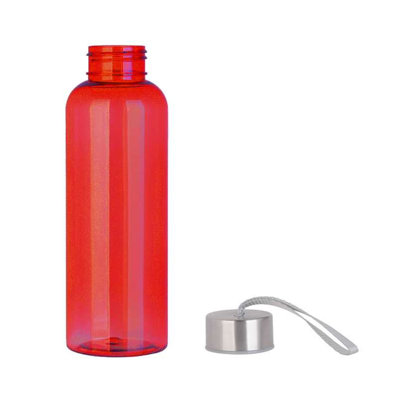 Бутылка для воды "H2O", 0,5 л., цвет красный