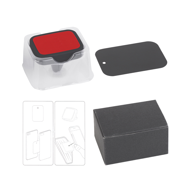 Автомобильный держатель для телефона "Allo2", цвет черный с красным