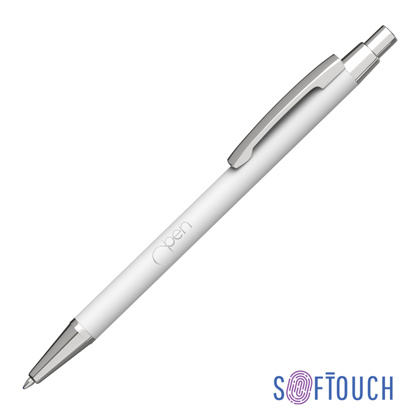 Ручка шариковая "Ray", покрытие soft touch, цвет белый