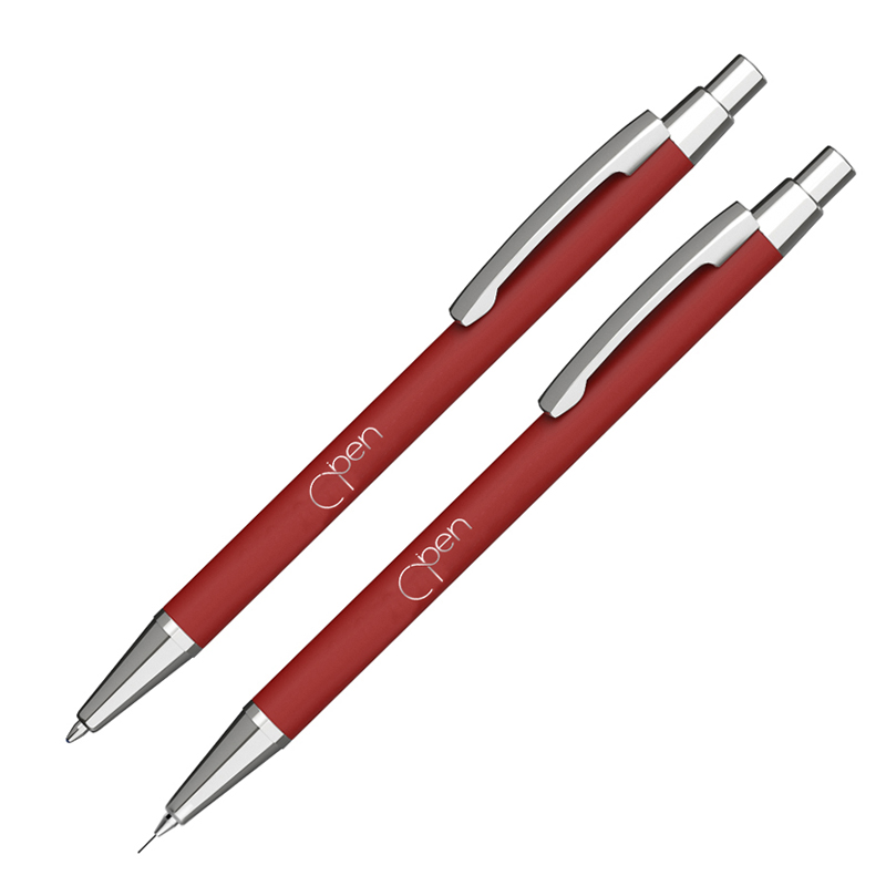 Набор "Ray" (ручка+карандаш), цвет красный