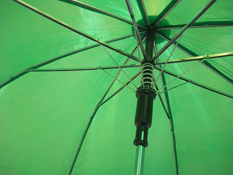 Зонт трость "Телескоп" со складным футляром, цвет зеленый