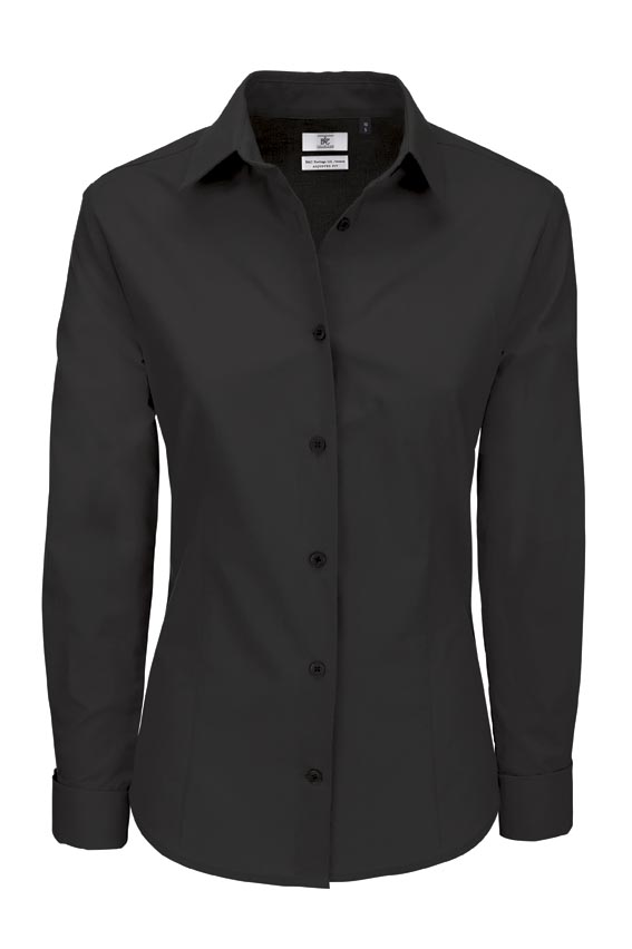 Рубашка женская с длинным рукавом Heritage LSL/women, черная/black, размер XL