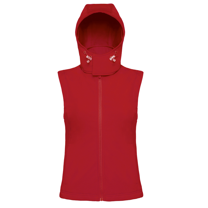 Жилет женский с капюшоном Hooded Softshell Gilet/women, красный/red, размер M