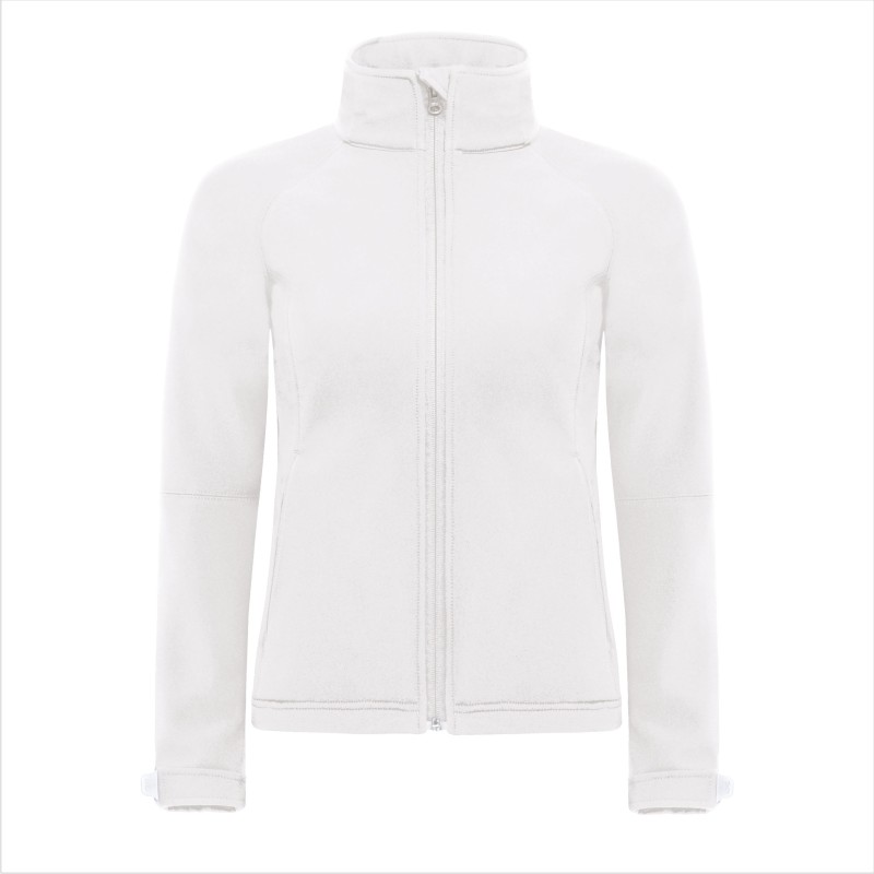 Куртка женская с капюшоном Hooded Softshell/women, белая/white, размер M