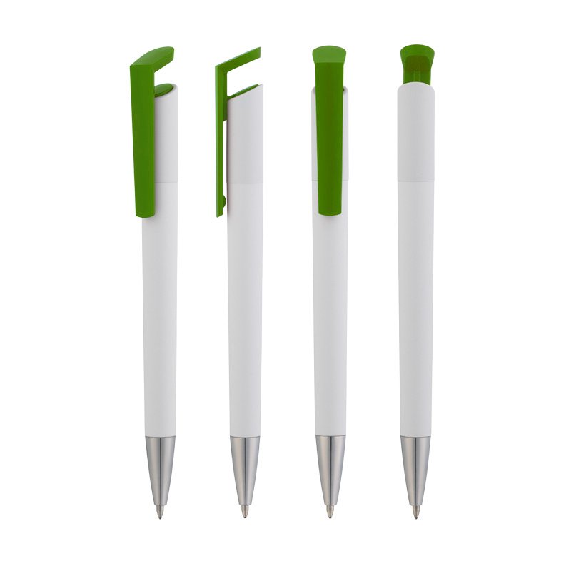 Ручка шариковая "Chuck", цвет белый с зеленым