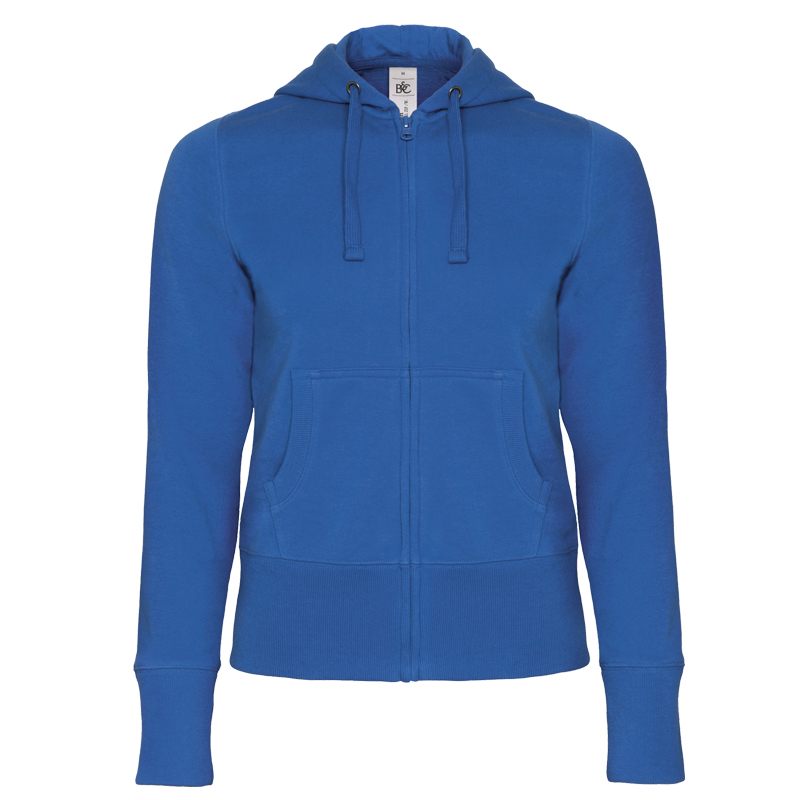 Толстовка женская на молнии Hooded Full Zip/women, ярко-синяя/royal blue