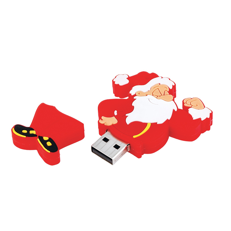Флеш-карта "Дед Мороз" USB 8GB, цвет красный с белым
