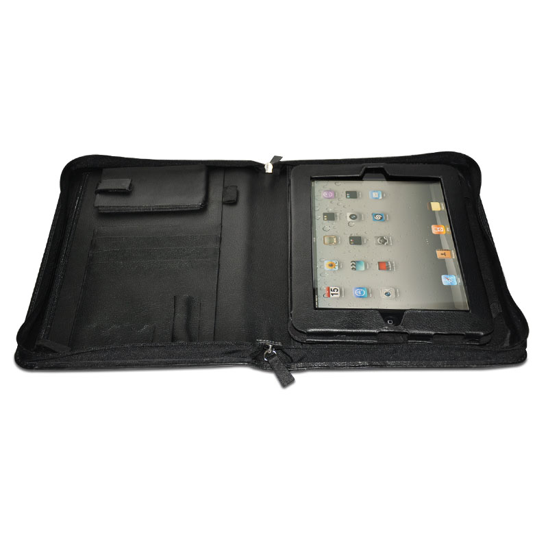 Папка на молнии с отделением для iPad, цвет черный