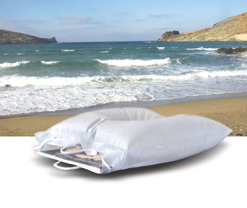 Сумка-подушка пляжная "Калифорния" надувная, цвет белый