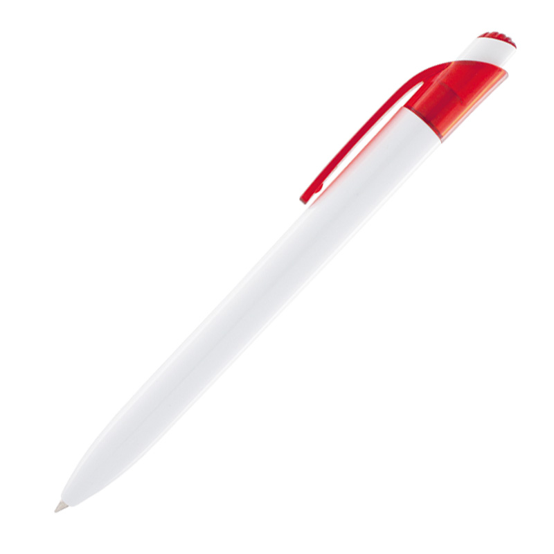 Ручка шариковая "Christi", цвет белый с красным