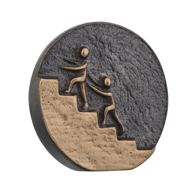 Медаль подарочная "Вместе к вершине", цвет бронзовый