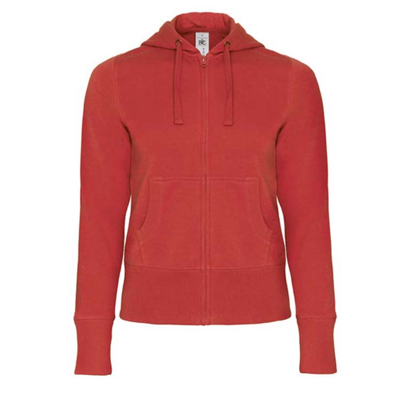 Толстовка женская на молнии Hooded Full Zip/women, красная/red