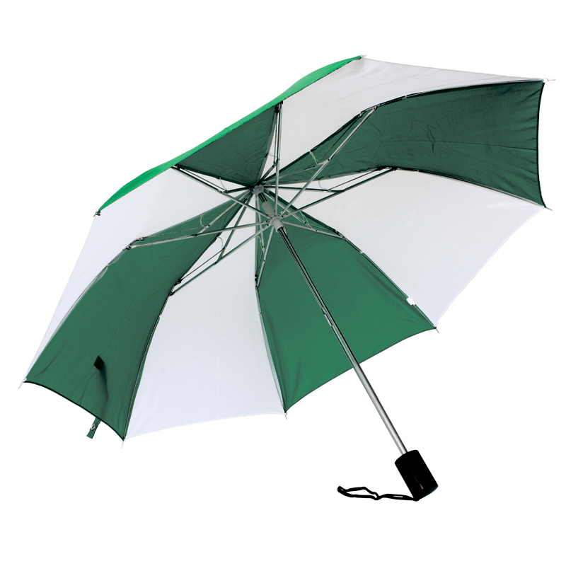 Зонт складной "Арлекин", цвет белый с зеленым