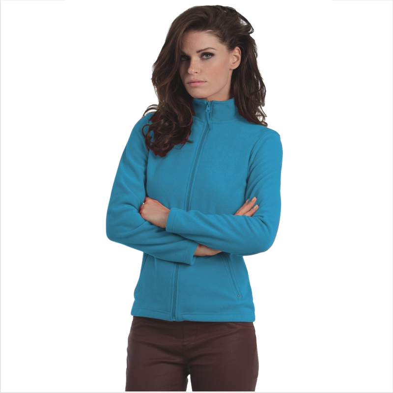Куртка флисовая женская ID.501/women, ярко-бирюзовая/atoll, размер XXL