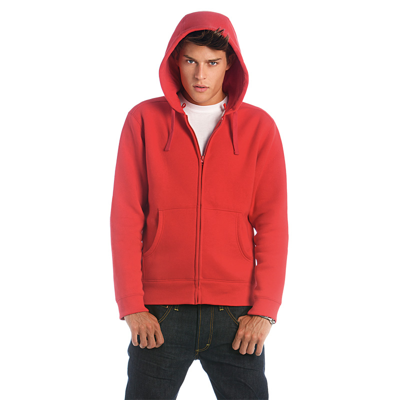 Толстовка мужская на молнии Hooded Full Zip/men, цвет красный, размер L