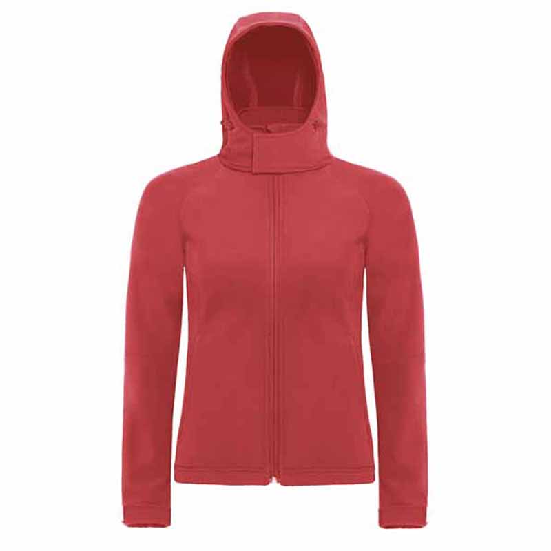Куртка женская с капюшоном Hooded Softshell/women, цвет красный, размер S