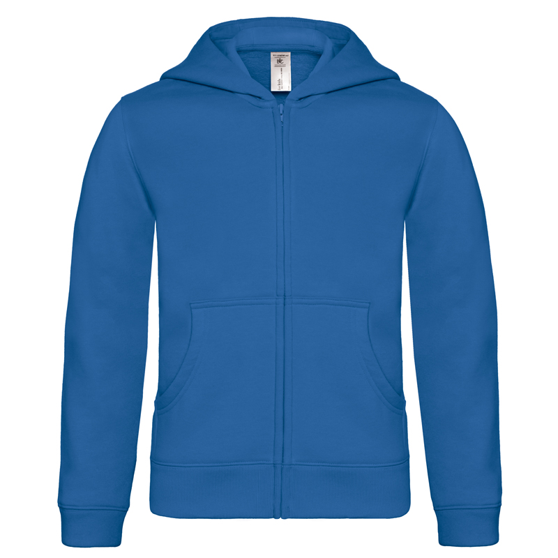 Толстовка детская Hooded Full Zip/kids, ярко-синяя/royal blue