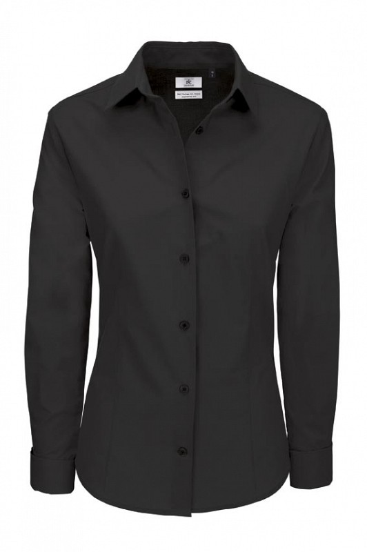 Рубашка женская с длинным рукавом Heritage LSL/women, черная/black