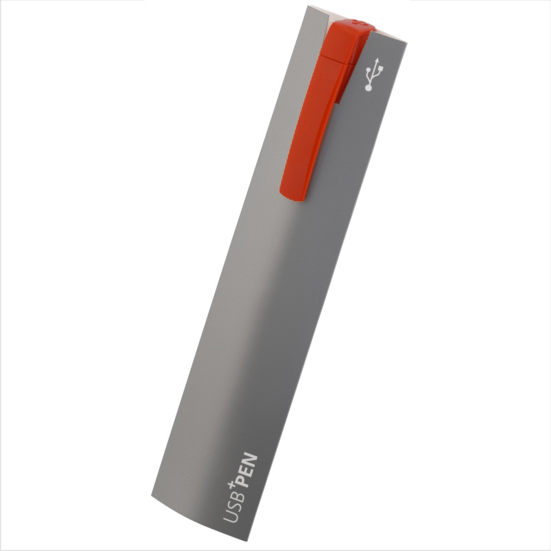 Ручка с флеш-картой USB 8GB «TURNUS M», цвет красный