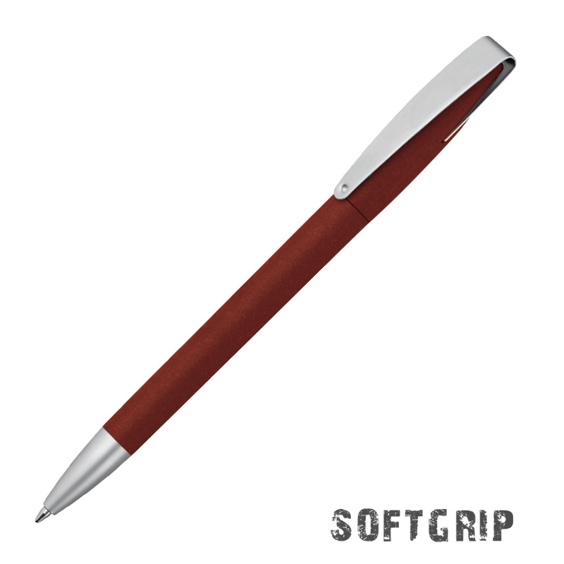 Ручка шариковая COBRA SOFTGRIP MM, цвет красный