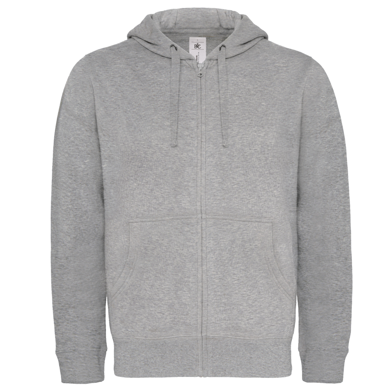 Толстовка мужская на молнии Hooded Full Zip/men, пестрая серая/heather grey