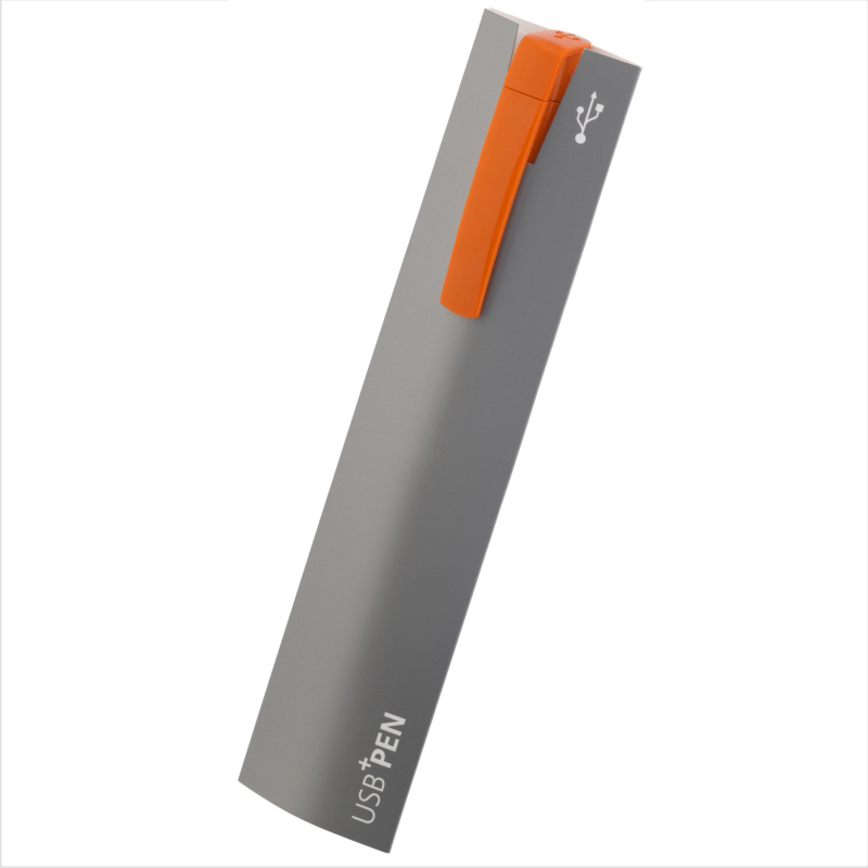 Ручка с флеш-картой USB 8GB «TURNUS M», цвет оранжевый