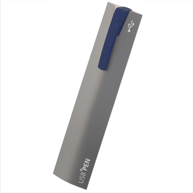 Ручка с флеш-картой USB 8GB «TURNUS M», цвет темно-синий