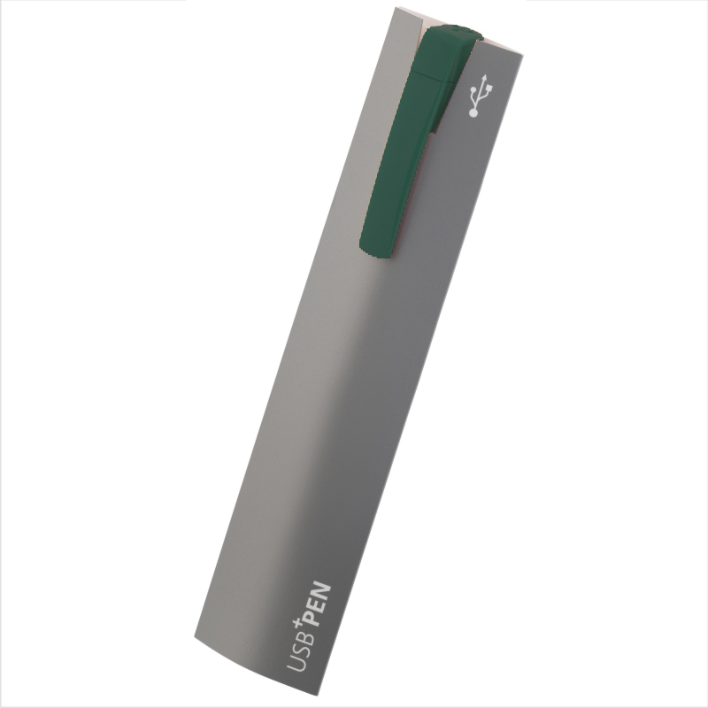 Ручка с флеш-картой USB 8GB «TURNUS M», цвет темно-зеленый