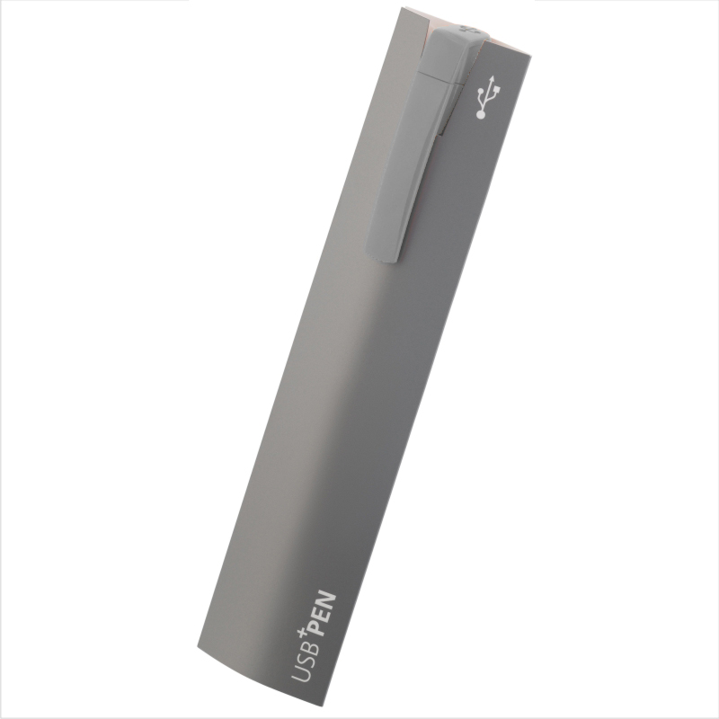 Ручка с флеш-картой USB 8GB «TURNUS M», цвет светло-серый