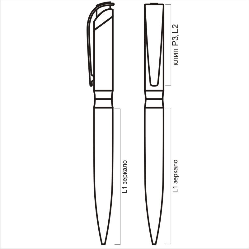 Ручка шариковая I-ROQ, цвет красный