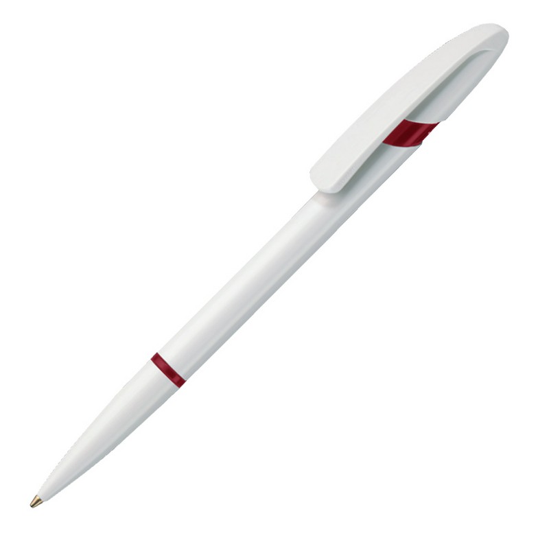 Ручка шариковая NOVA R, цвет белый с красным